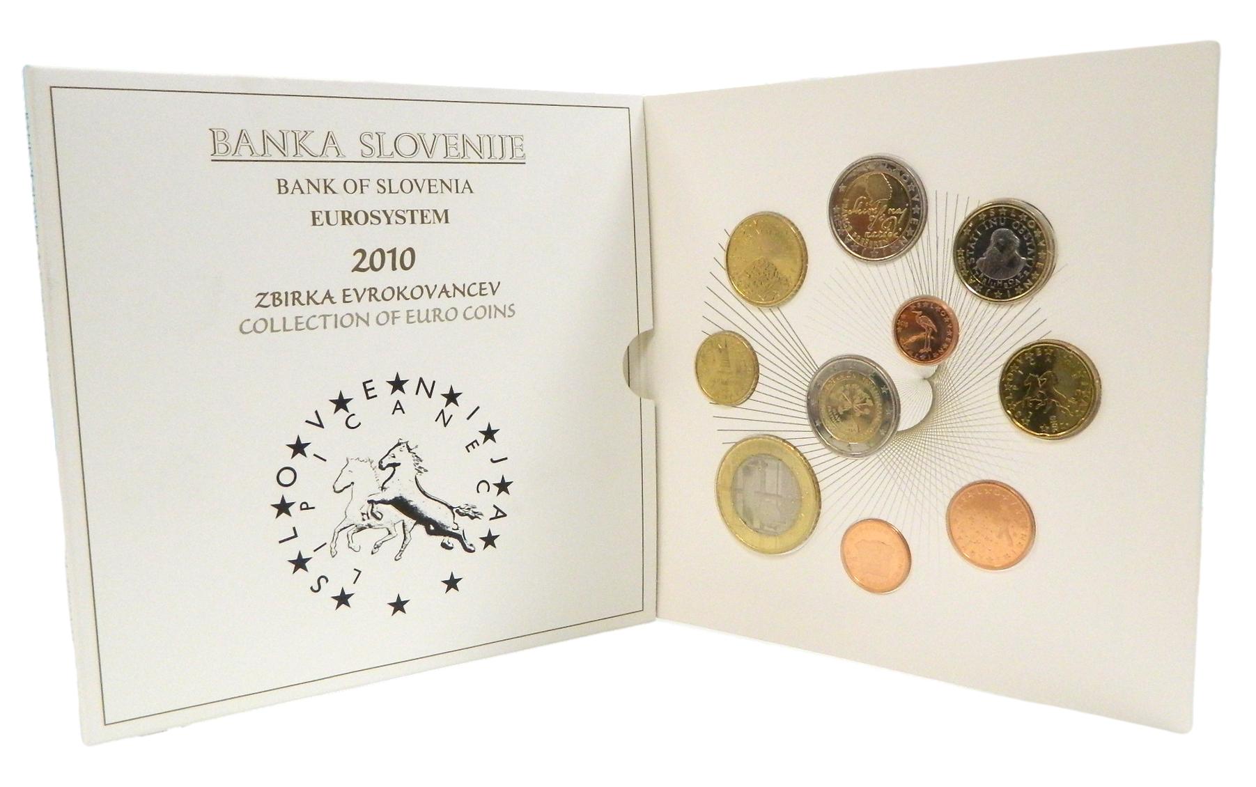 2010 - ESLOVENIA - CARTERA EUROS - 10 MONEDAS