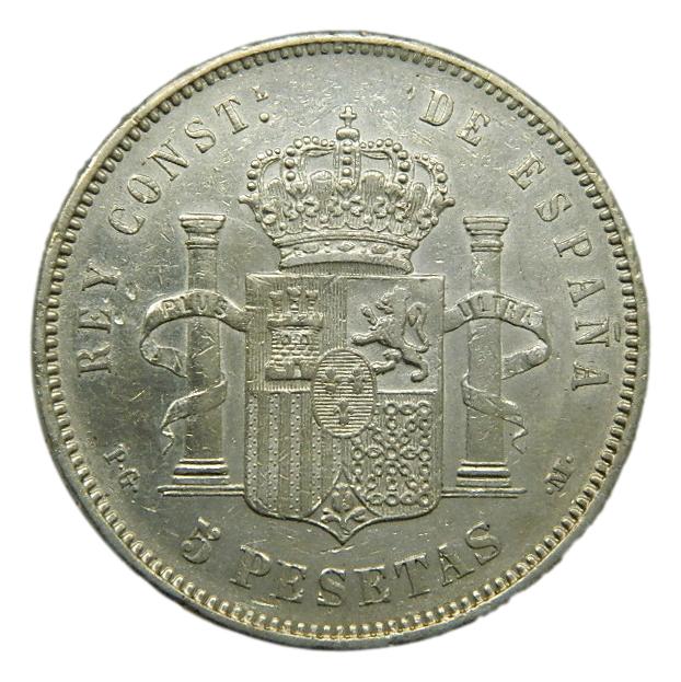 1892 *18-9 - ALFONSO XIII - 5 PESETAS - PGM