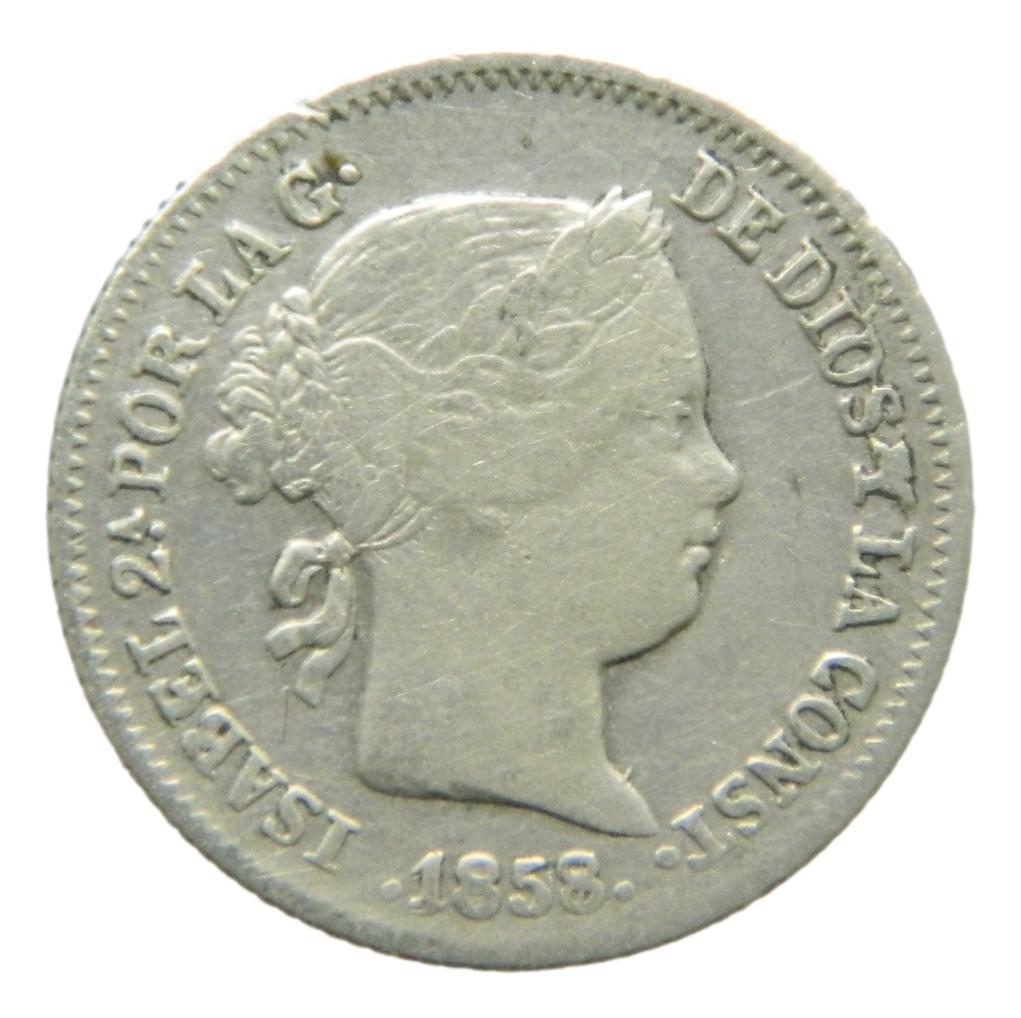 1858/7 - ISABEL II - 1 REAL - BARCELONA - MBC