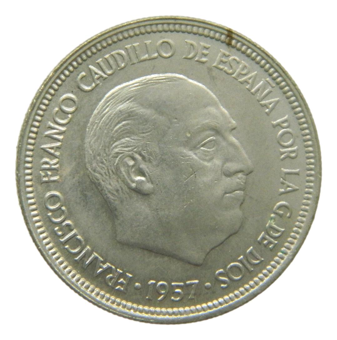 1957 - ESPAÑA - 5 PESETAS - FRANCO - SERIE BA - EBC