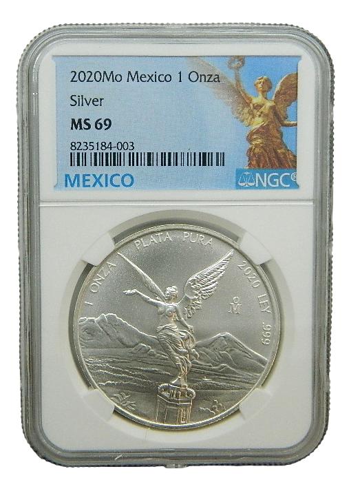 2020 - MEXICO - 1 ONZA - PLATA FINA - NGC - MS 69