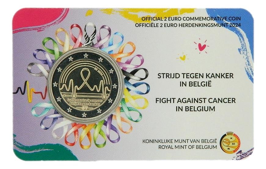 2024 - BELGICA - 2 EURO - LUCHA CONTRA EL CANCER - HOLANDES - COINCARD