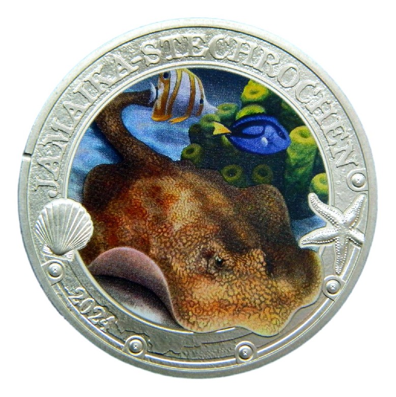 2024 - AUSTRIA - 3 EURO - MANTARRAYA DE JAMAICA - COLOR