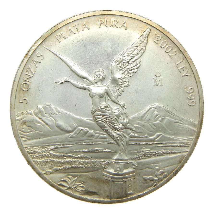 2002 - MEXICO - 5 ONZAS PLATA 999