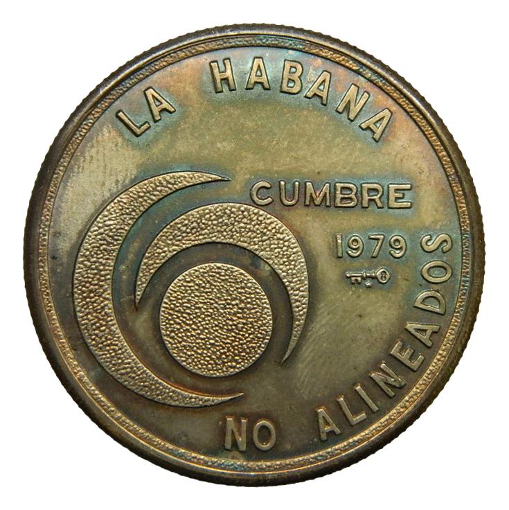 1979 - CUBA -  20 PESOS - CUMBRE - NO ALINEADOS - PLATA 