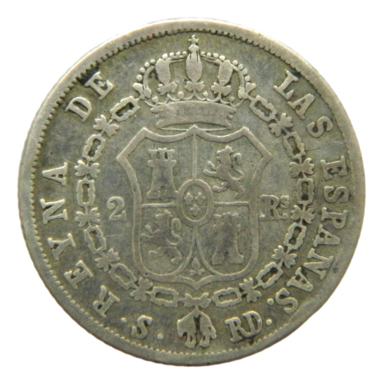 1851 RD - ISABEL II - 2 REALES - SEVILLA - BC