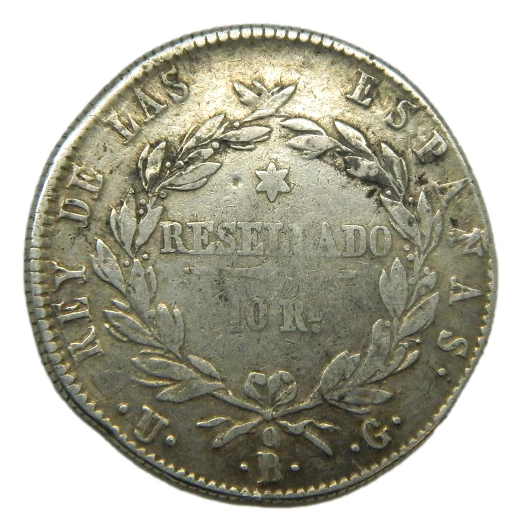 1821 UG -  FERNANDO VII - 10 REALES - BILBAO - BC+