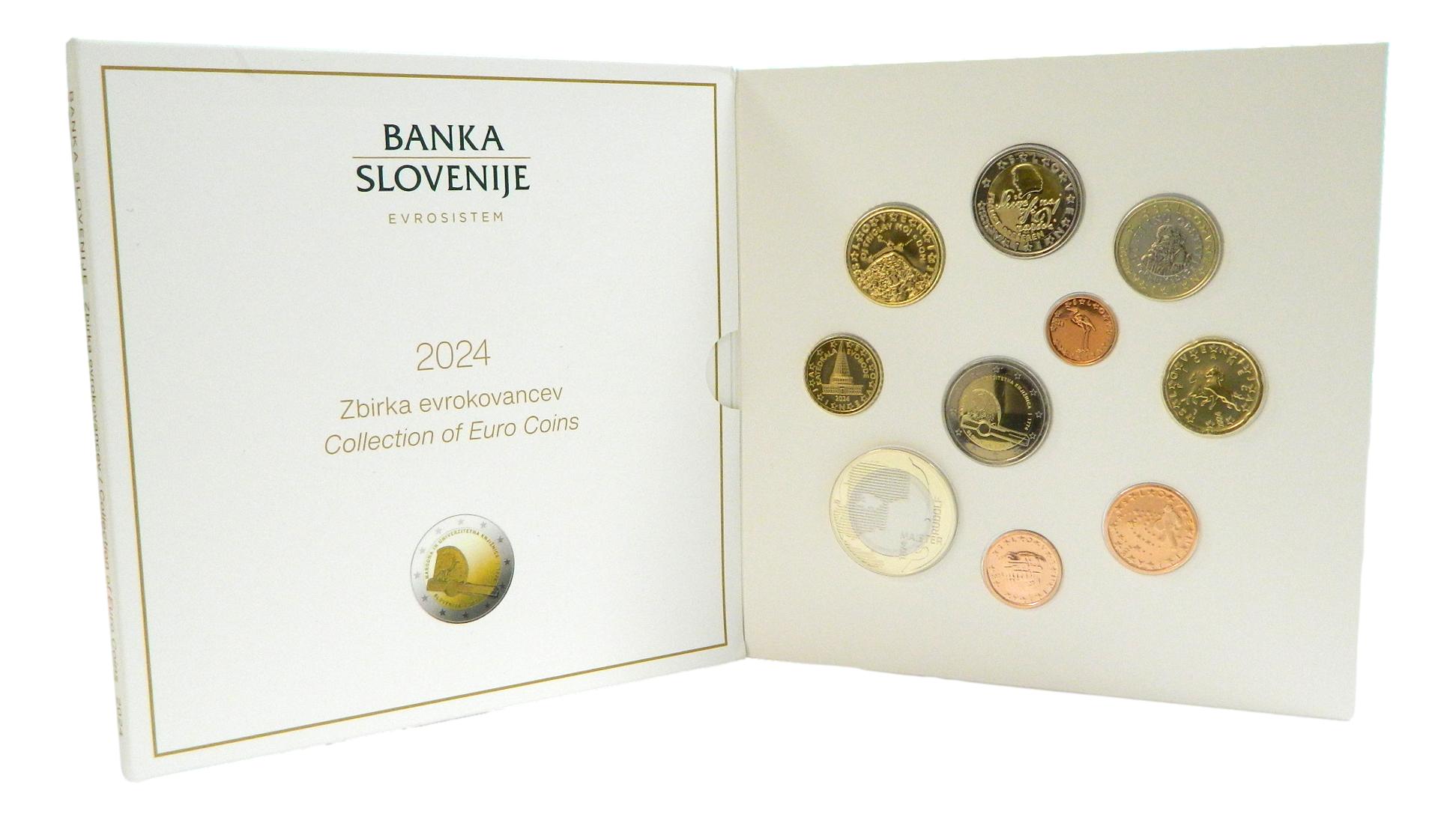 2024 - ESLOVENIA - CARTERA EUROS - 10 MONEDAS