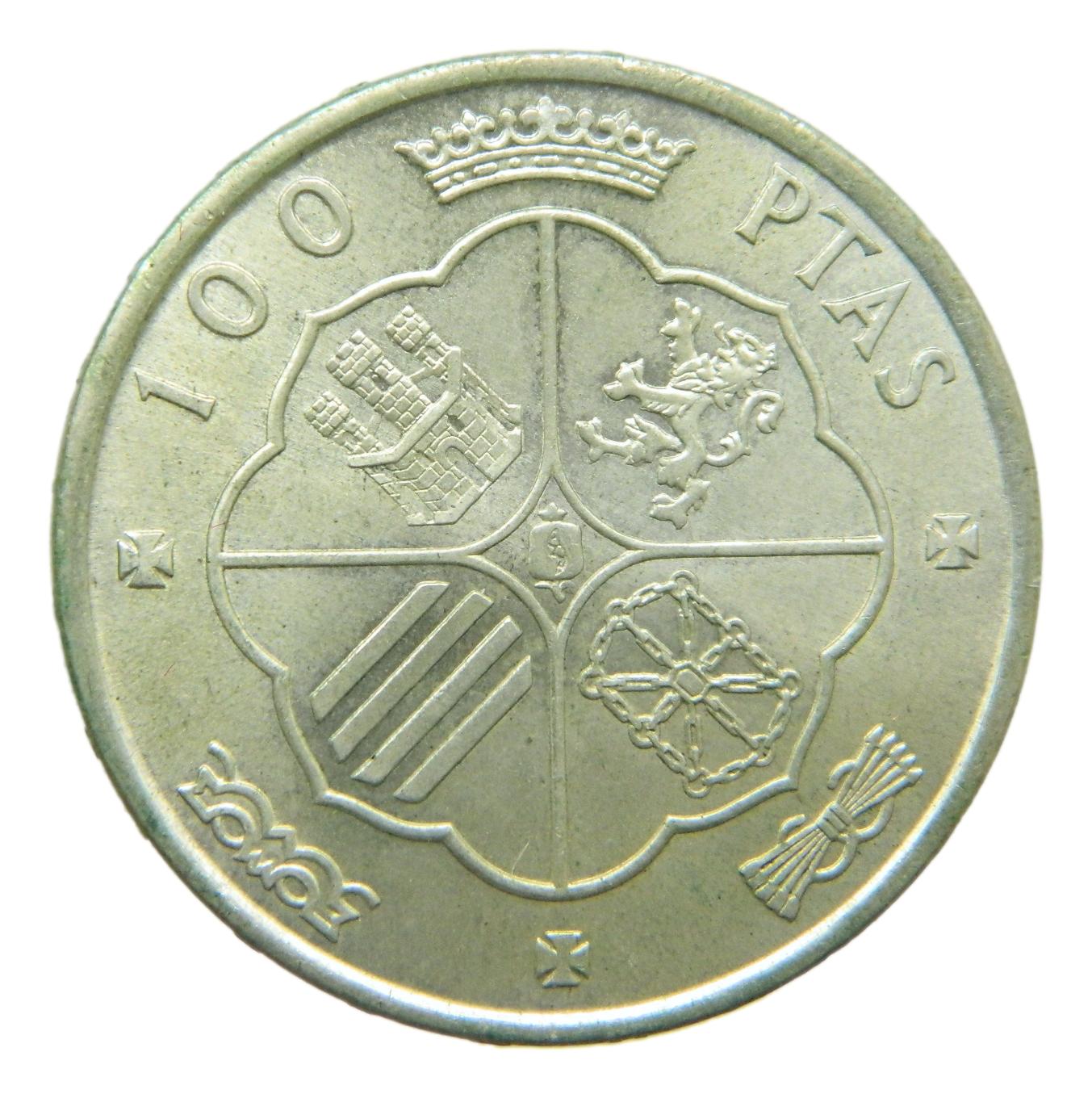1966 *69 - ESPAÑA - 100 PESETAS - PALO CURVO