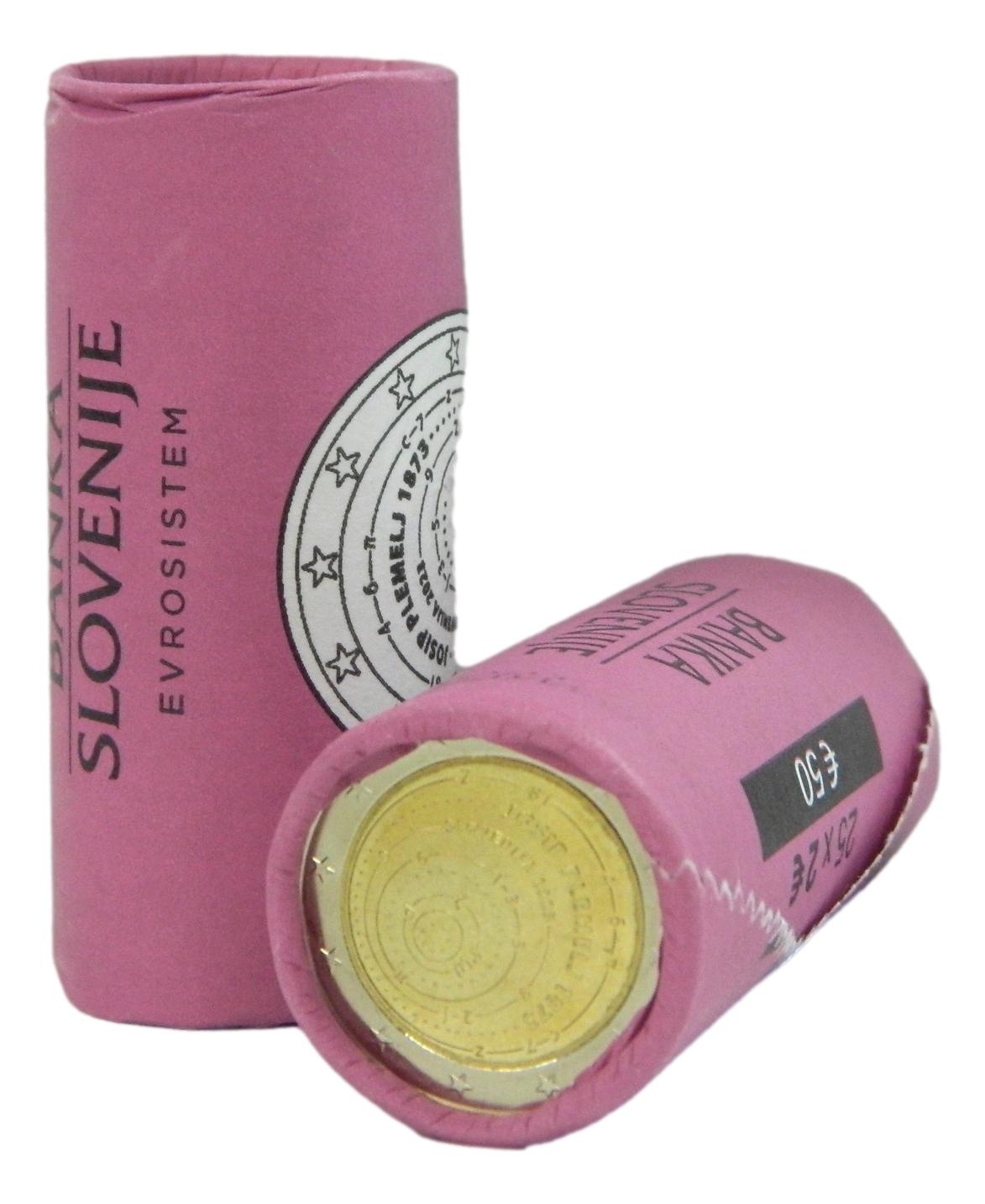 2023 - ESLOVENIA - 2 EUROS - JOSIP PLEMELJ - CARTUCHO - ROLLO