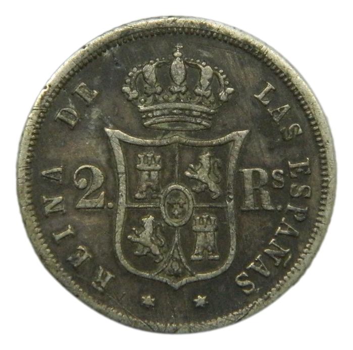 1859 - ISABEL II - 2 REALES - MADRID - PLATA