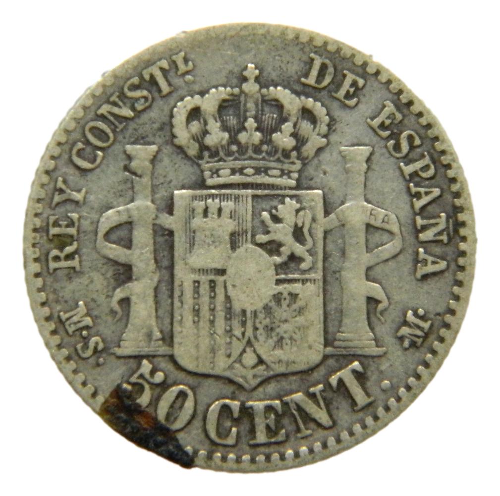 1881 *8-1 - ALFONSO XII - 50 CENTIMOS - MSM - BC