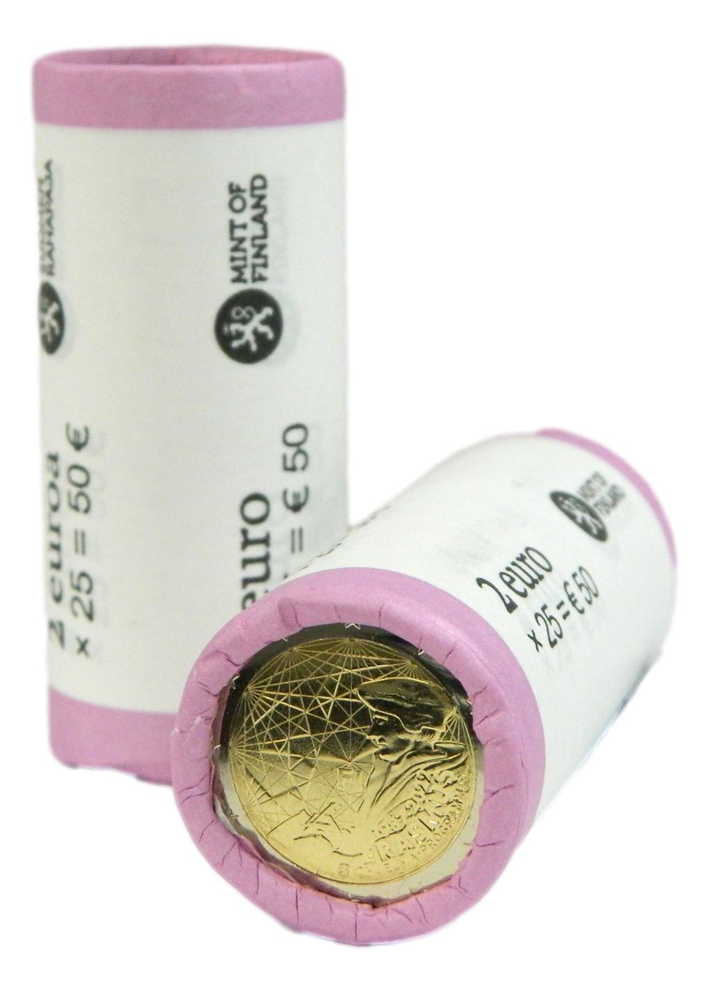2022 - FINLANDIA - 2 EURO - ERASMUS - CARTUCHO - ROLLO