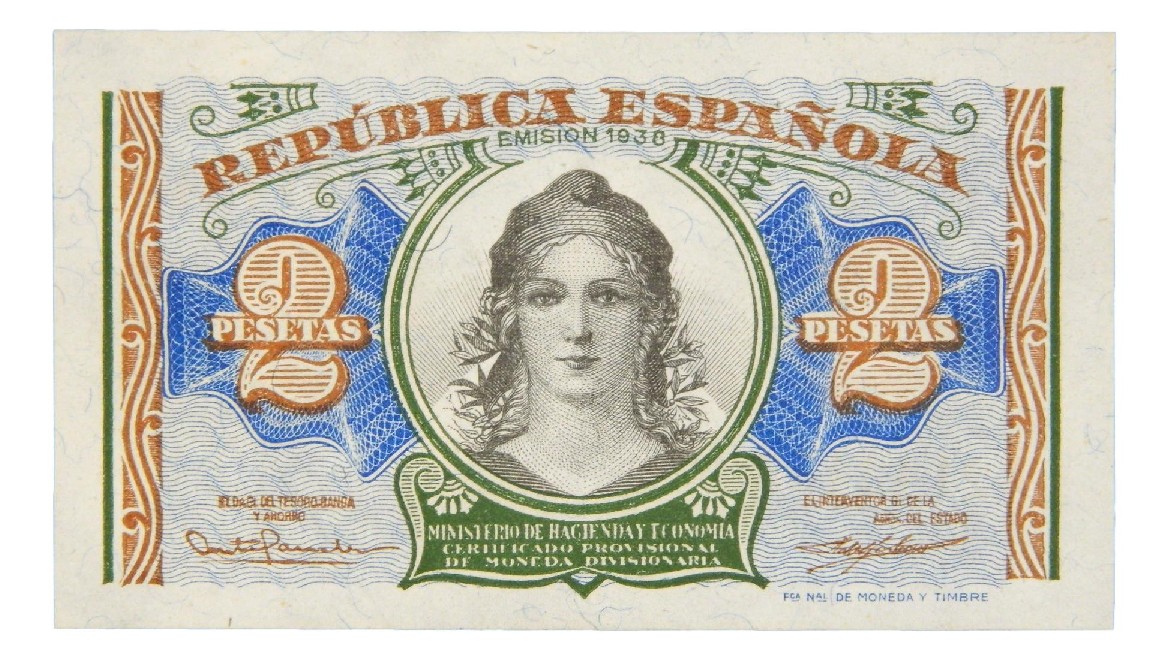 1938 - REPUBLICA ESPAÑOLA - BILLETE - 2 PESETAS - SC