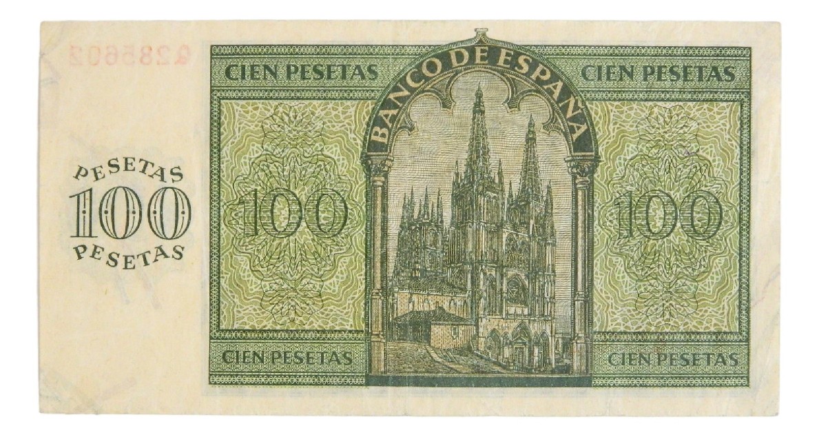 1936 - ESPAÑA - BILLETE - 100 PESETAS - BURGOS - MBC