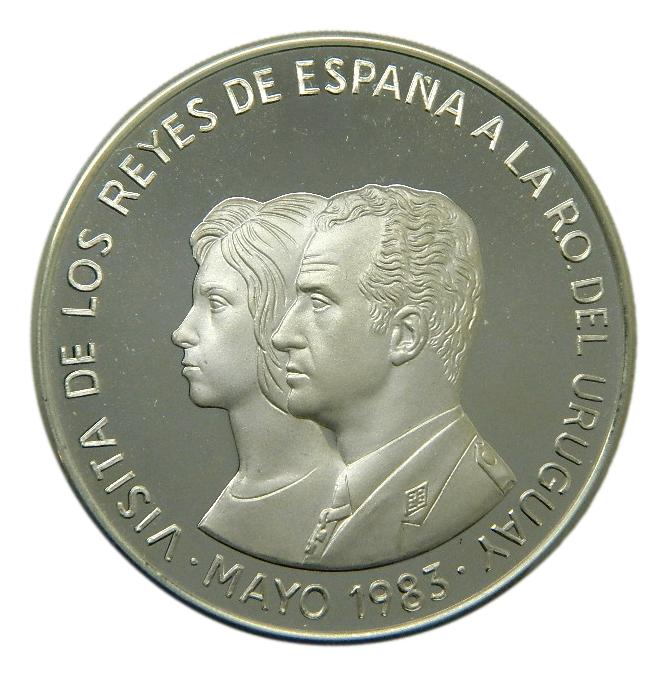 1983 - URUGUAY - 2000 NUEVOS PESOS - VISITA REYES ESPAÑA