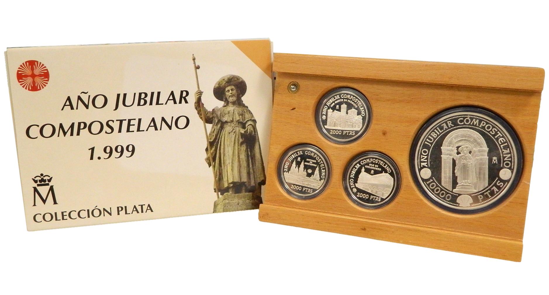 1999 - AÑO JUBILAR COMPOSTELANO - 4 MONEDAS