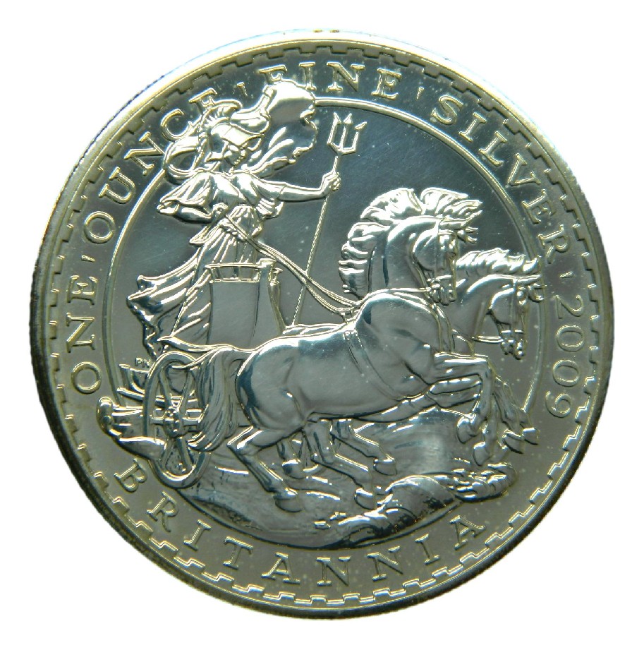 2009 - GRAN BRETAÑA - 2 POUNDS - ONZA PLATA - BRITANNIA