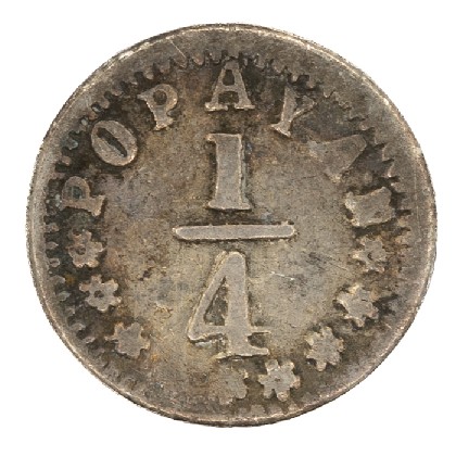 1864 - COLOMBIA - 1/4 DECIMO - POPAYAN