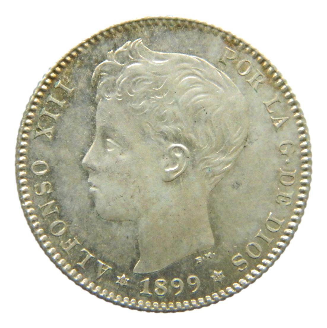 1899 *18-99 - ALFONSO XIII - 1 PESETA - SGV - SC