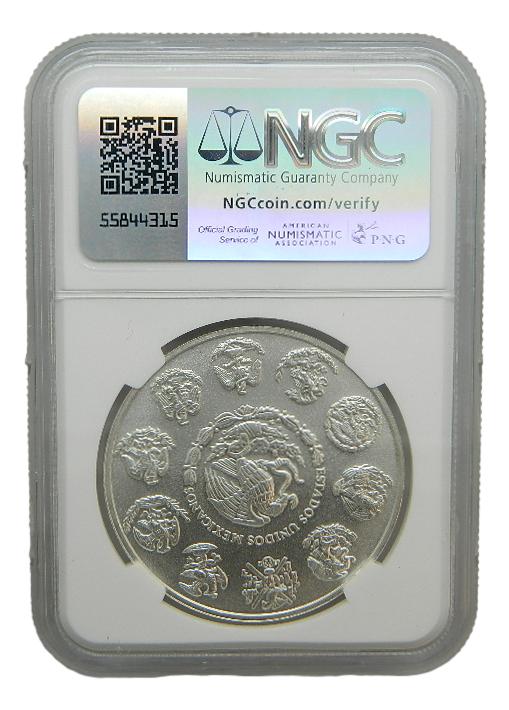 2020 - MEXICO - 1 ONZA - PLATA FINA - NGC - MS 69
