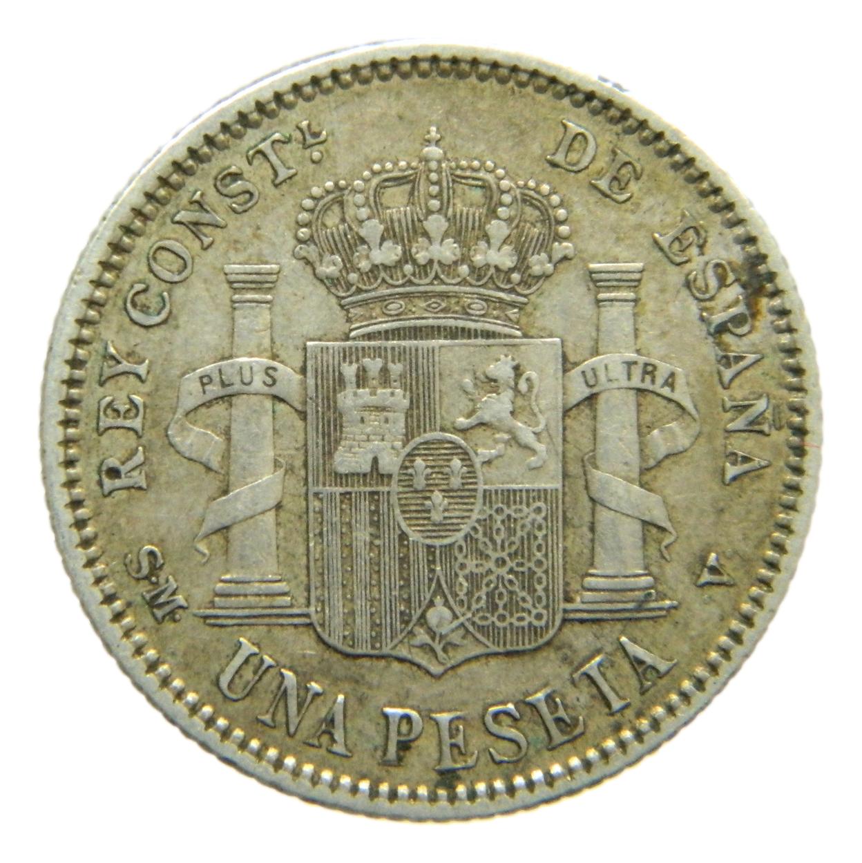 1904 *19-04 - ALFONSO XIII - 1 PESETA - SMV - MBC