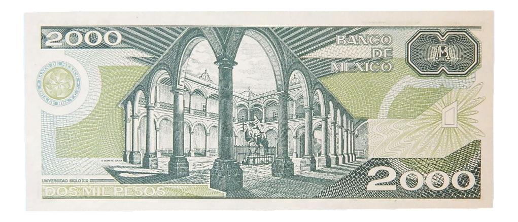 1989 - MEXICO - BILLETE - 2000 PESOS - PICK 86 C - SC