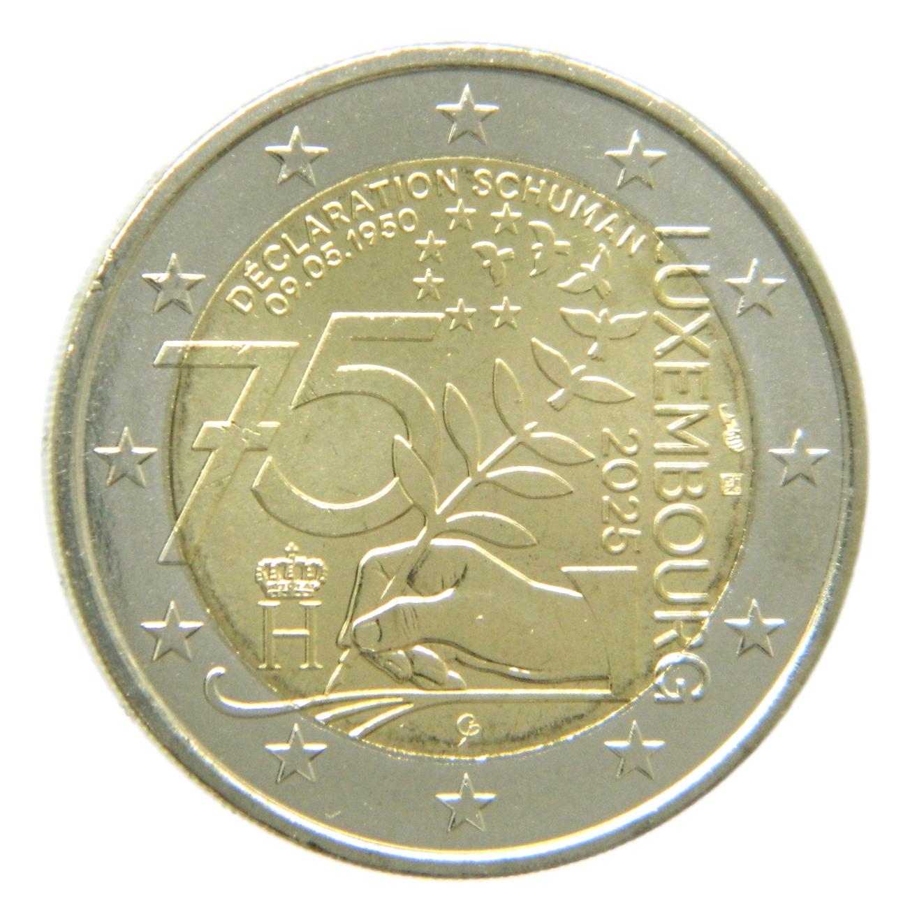 2025 - LUXEMBURGO - 2 EURO - 75 TH DECLARACION SCHUMAN