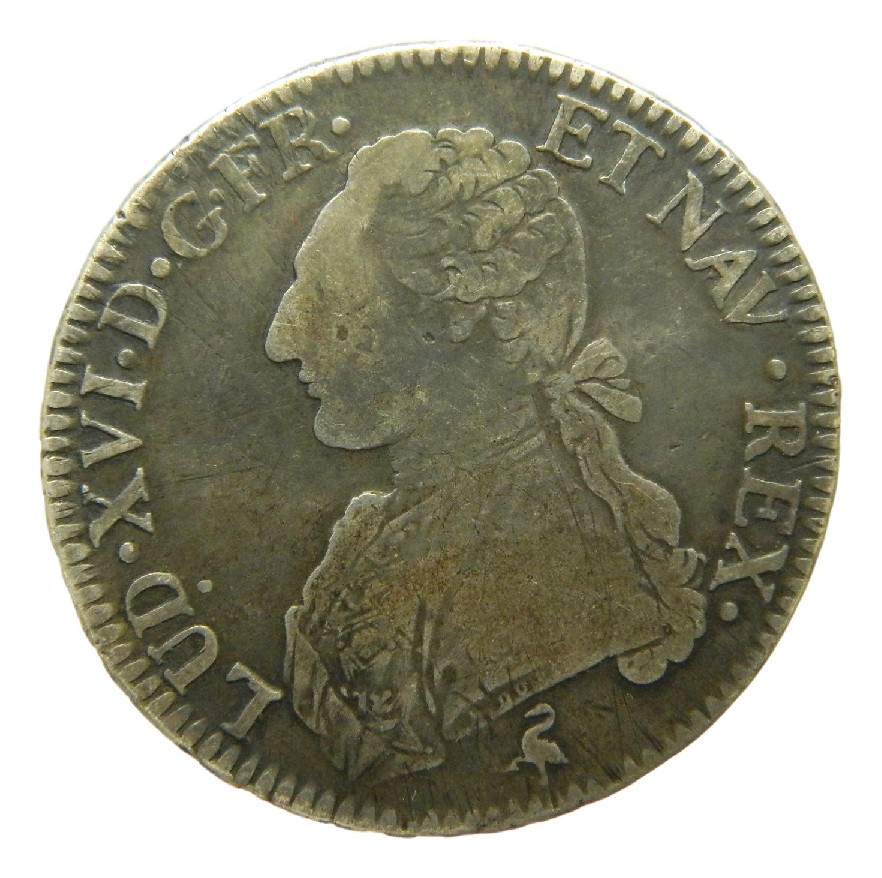 1789 A - FRANCIA - LUIS XVI - ECU - PARIS - PLATA - MBC
