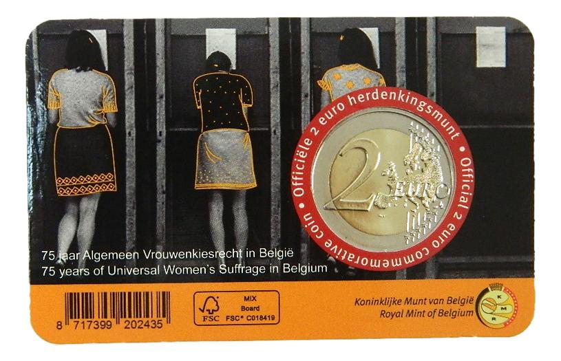 2023 - BELGICA - 2 EURO - SUFRAGIO FEMENINO - FRANCES - COINCARD