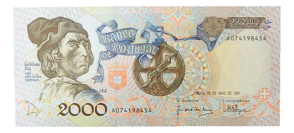 1991 - PORTUGAL - BILLETE - 2000 ESCUDOS - PICK 186 A - SC