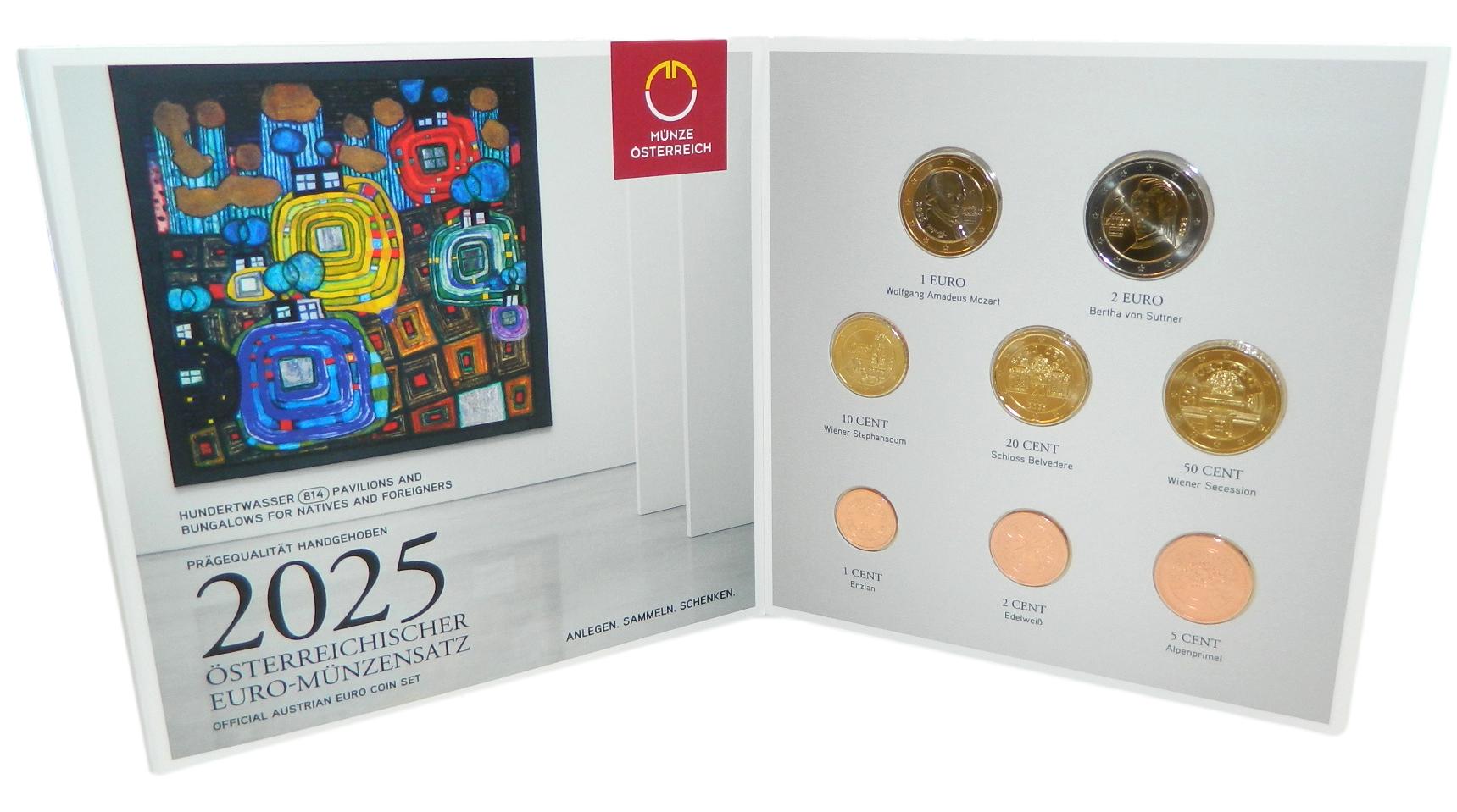 2025 - AUSTRIA - CARTERA EUROS - 8 MONEDAS