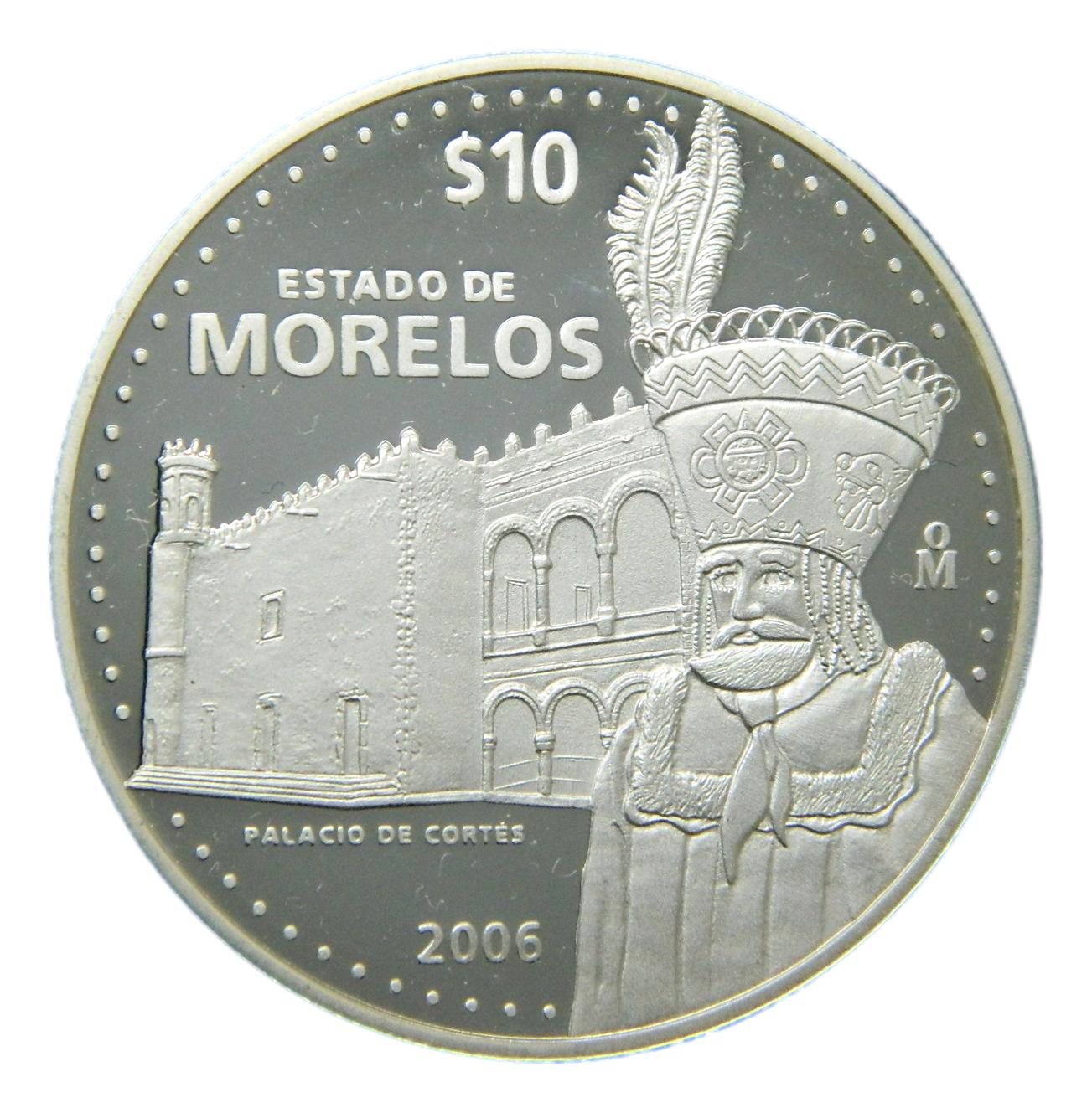 2006 - MEXICO - 10 PESOS - MORELOS - PALACIO DE CORTES