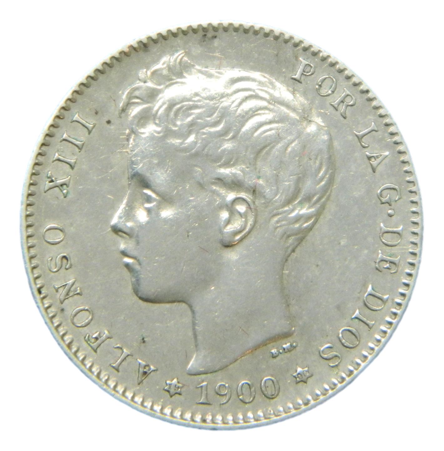 1900 *19-00 - ALFONSO XIII - 1 PESETA - SMV - MBC