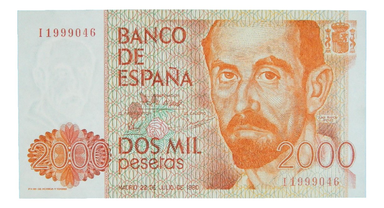 1980 - ESPAÑA - 2000 PESETAS - BILLETE - JUAN RAMON JIMENEZ - EBC