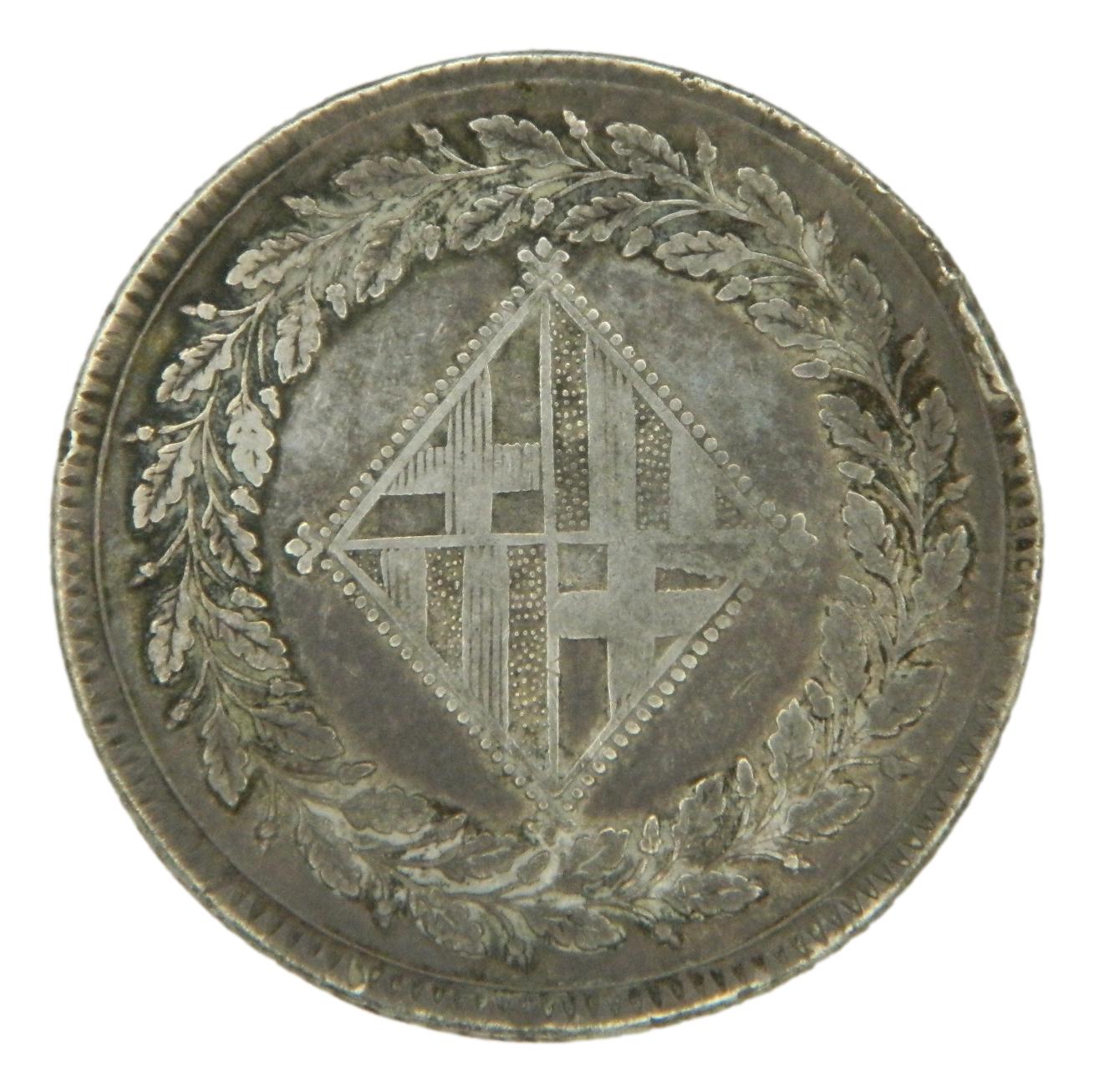 1809 - JOSE NAPOLEON - 5 PESETAS - BARCELONA - PLATA