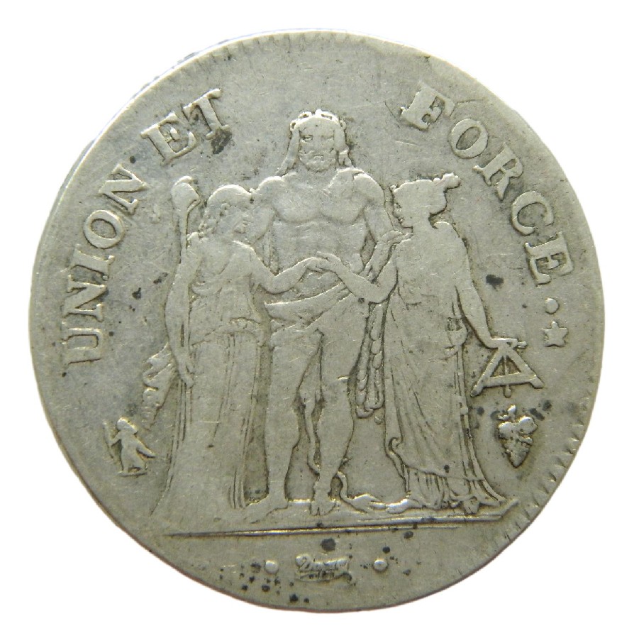 LAN 8 - FRANCIA - 5 FRANCS - PERPIGNAN - PLATA