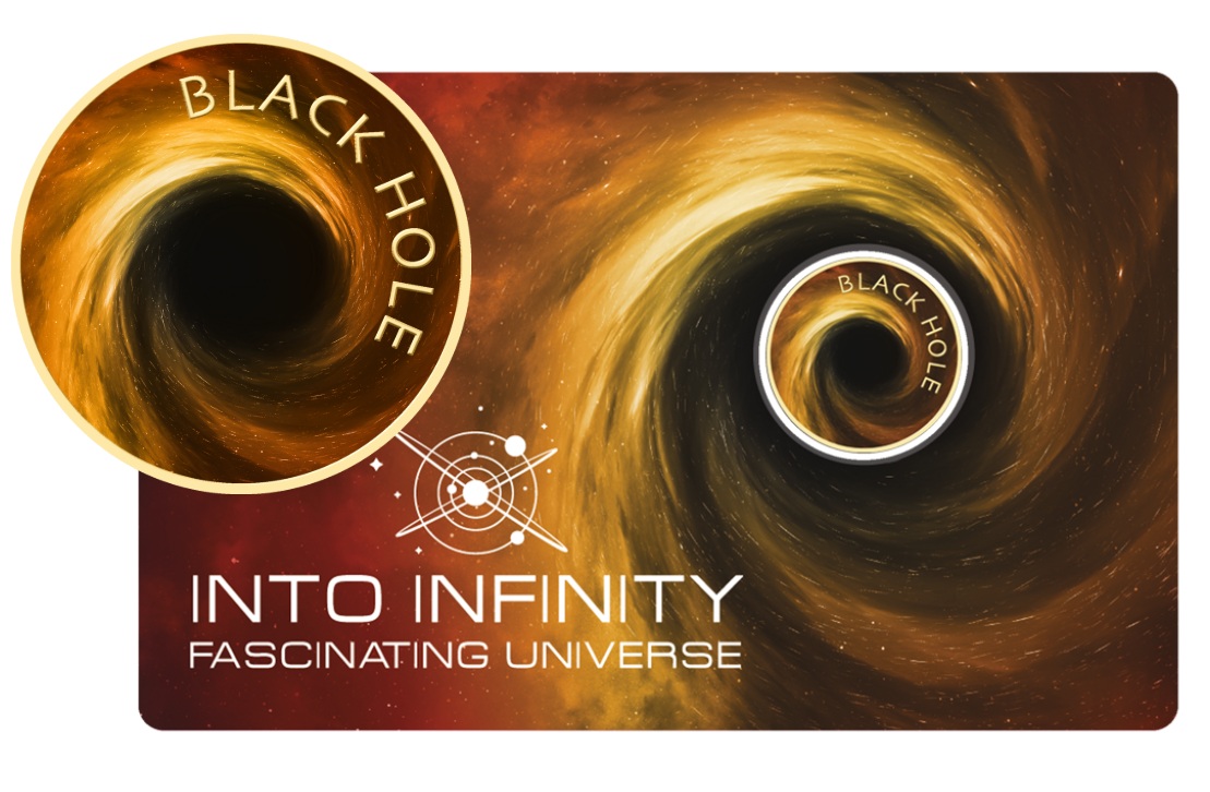 BLACK HOLE - MONEDA DE ORO 999/1000 - 3000 FRANCS CFA - COINCARD