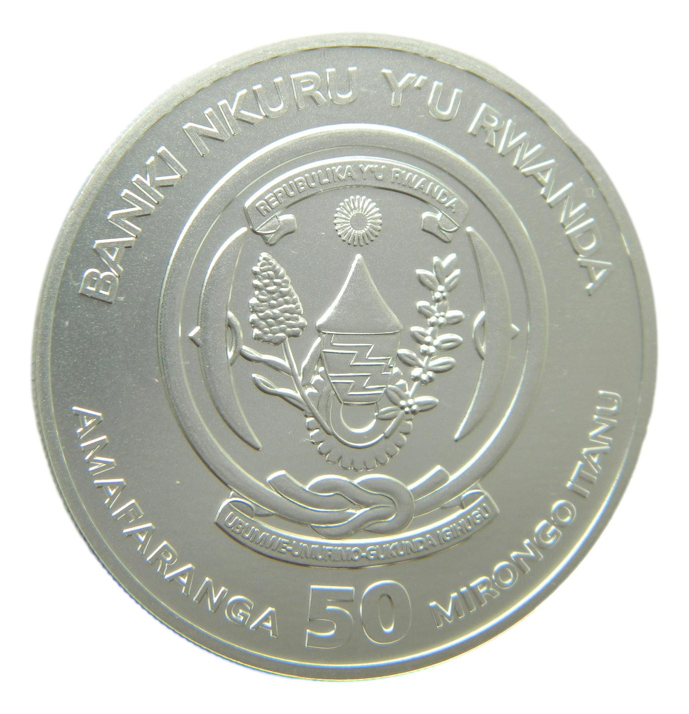 2025 - RWANDA - ONZA PLATA NAUTICA - 50 AMAFARANGA - BARCO - HMS VICTORY
