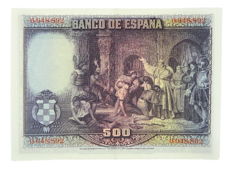 1928 - ESPAÑA - BILLETE - 500 PESETAS - CARDENAL CISNEROS - EBC+