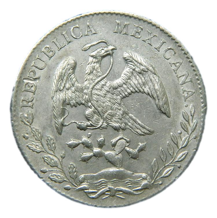 1891 FZ - MEXICO - 8 REALES - ZACATECAS - PLATA - EBC