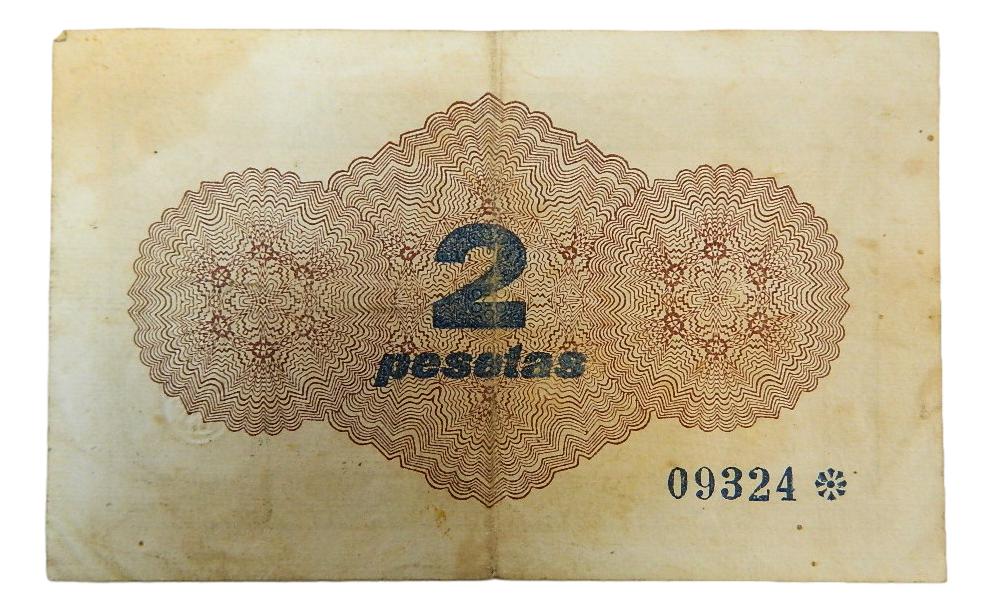 VILLENA - BILLETE - 2 PESETAS - AGB 1632 C - JULIO 1937 - EBC