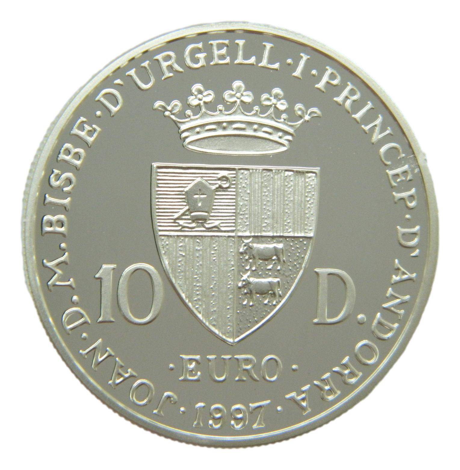 1997 - ANDORRA - 10 DINERS - TRATADO DE ROMA - PLATA