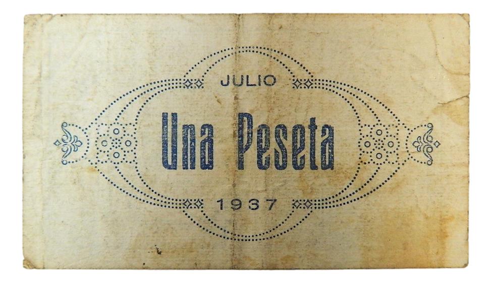 ORBA - BILLETE - 1 PESETA - AGB 1038 D - JULIO 1937 - MBC