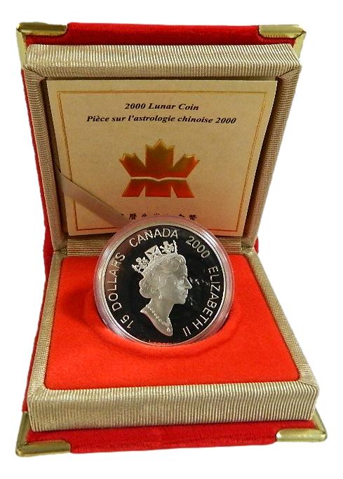 2000 - CANADA - 15 DOLLARS - AÑO LUNAR - DRAGON