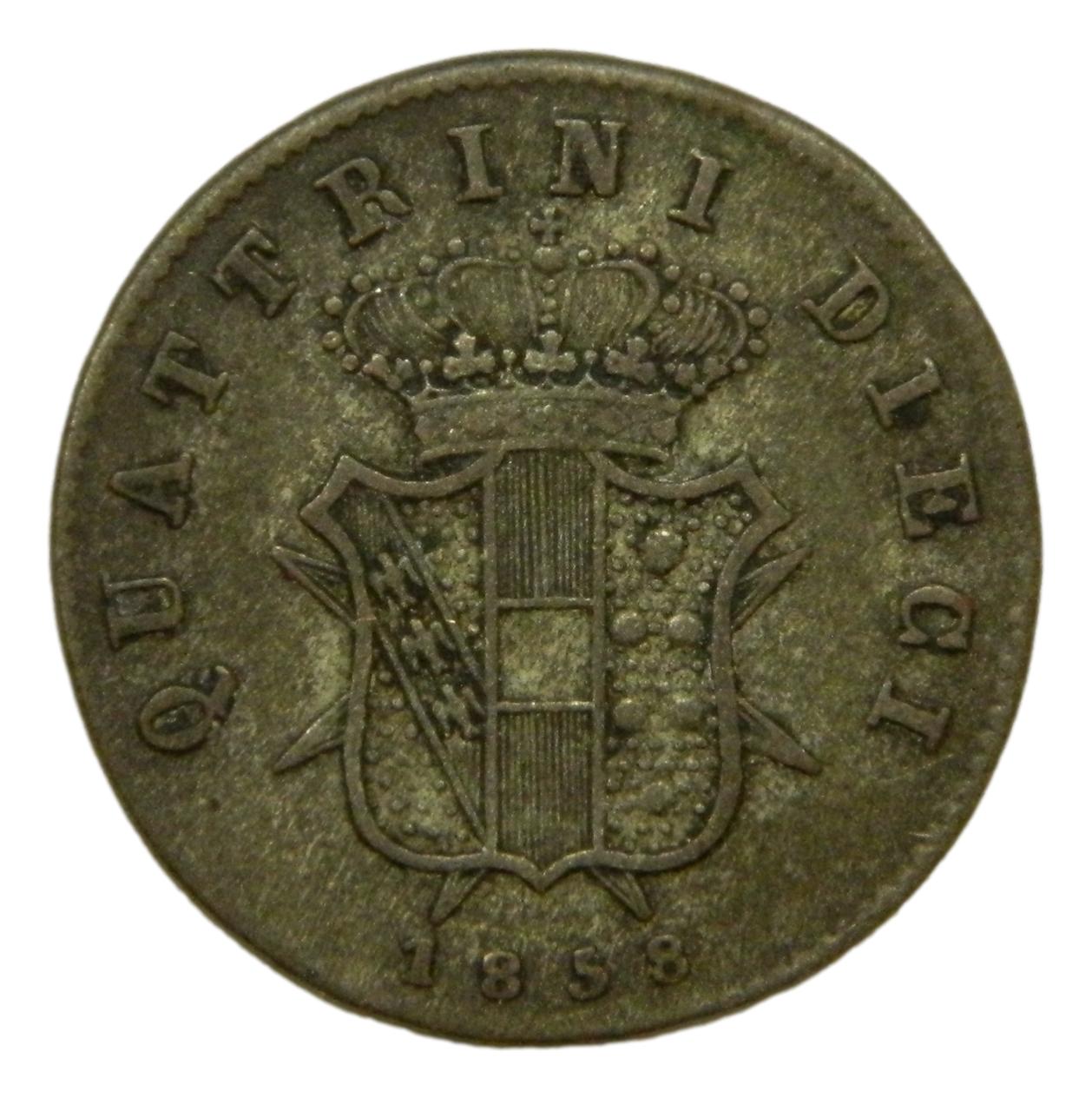 1858 - ITALIA - QUATRINI - TOSCANA - LEOPOLDO II - MBC