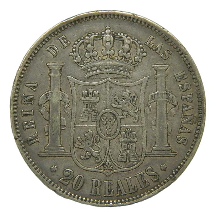 1858 - ISABEL II - 20 REALES - MADRID - MBC