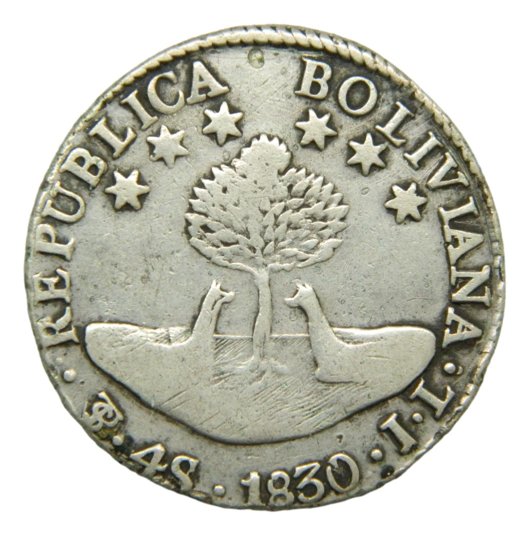 1830 - BOLIVIA - 4 SOLES - POTOSI - PLATA - BC+