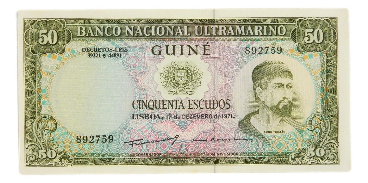 1971 - GUINEA PORTUGUESA - 50 ESCUDOS - BANCO ULTRAMARINO - SC