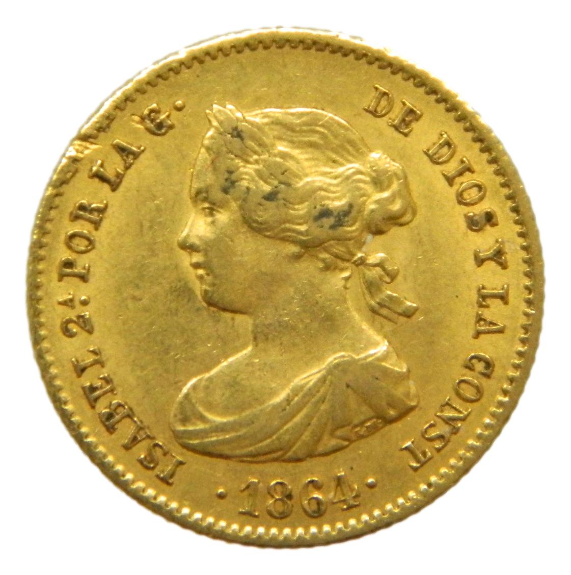 1864 - ISABEL II - 40 REALES - MADRID - EBC-